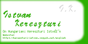 istvan kereszturi business card